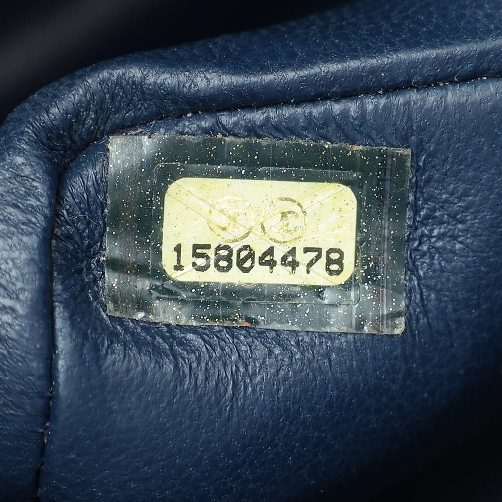 Chanel Blue Classic Double Flap Maxi Bag