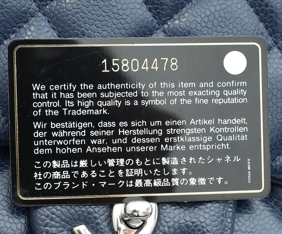 Chanel Blue Classic Double Flap Maxi Bag