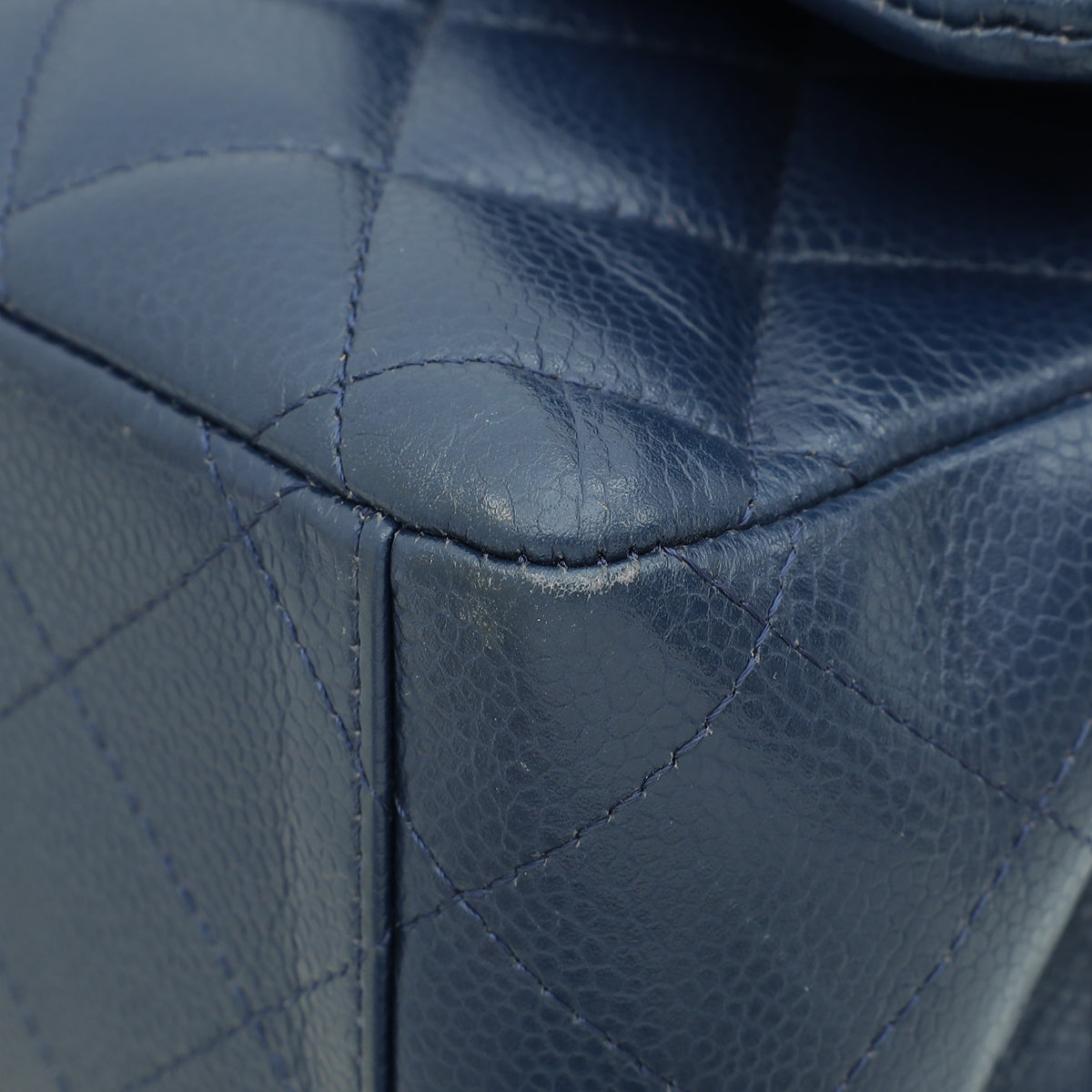 Chanel Blue Classic Double Flap Maxi Bag