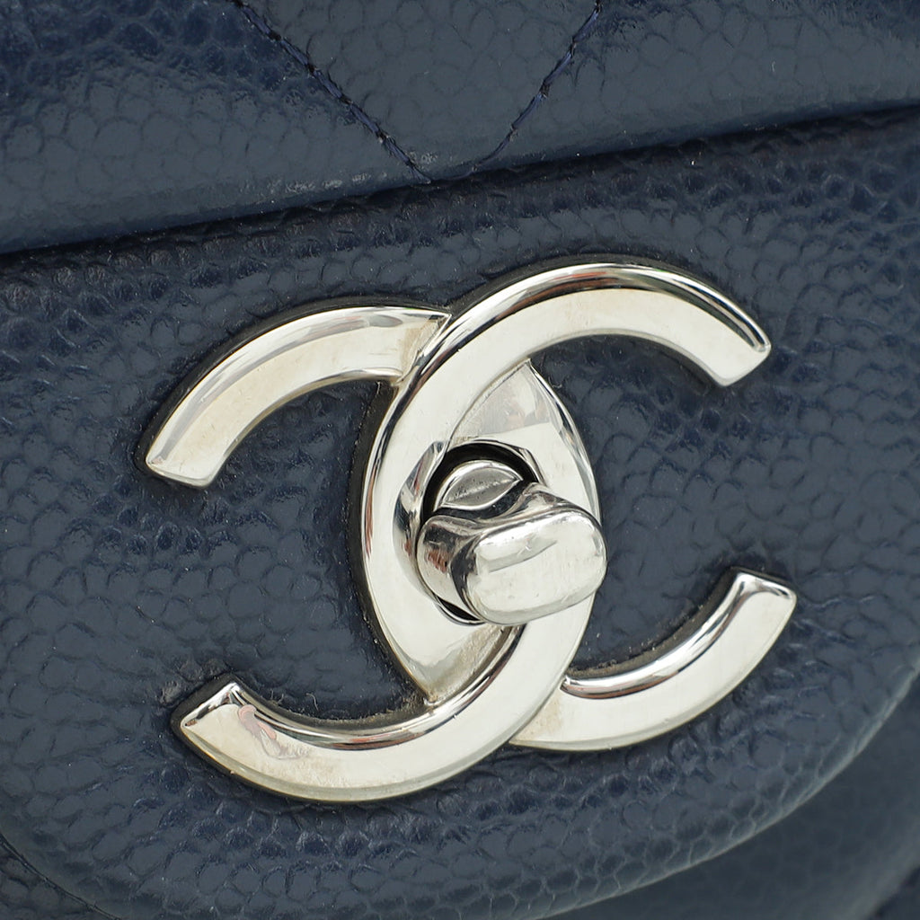Chanel Blue Classic Double Flap Maxi Bag