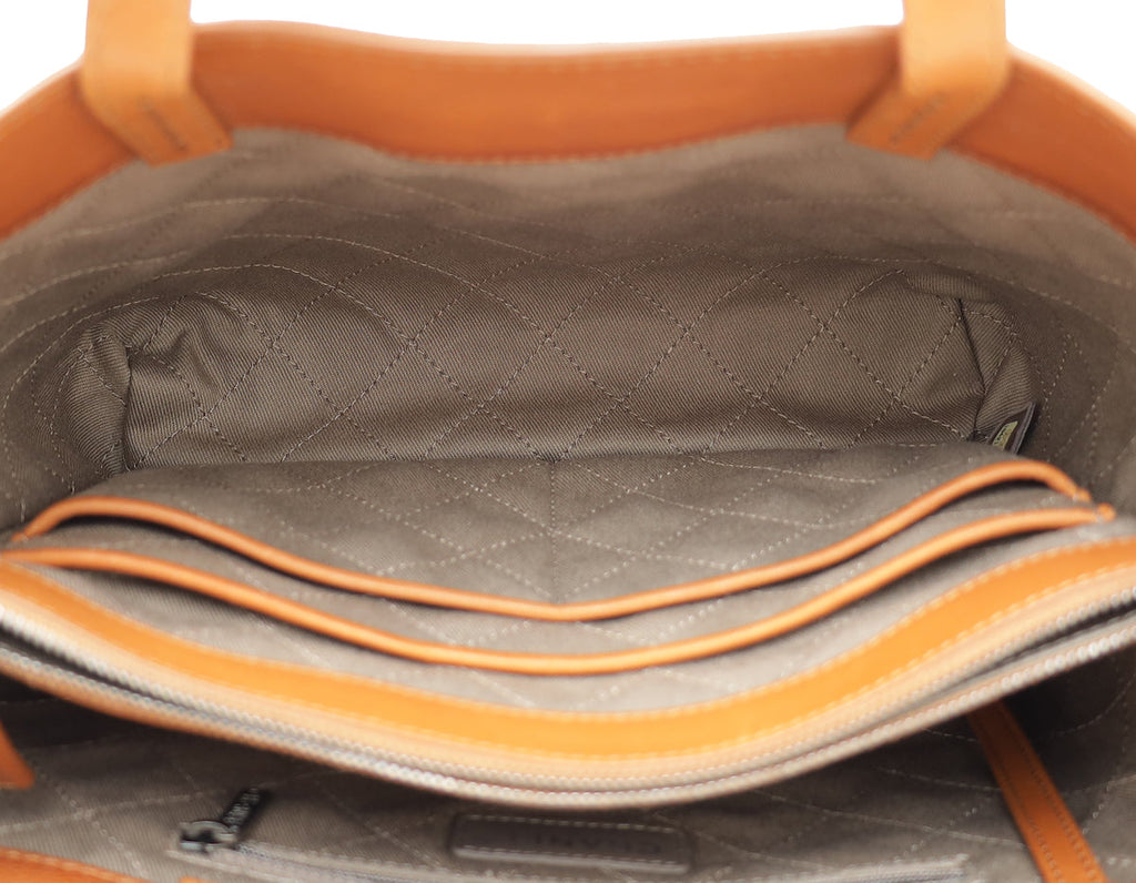 Chanel Brown Tan CC Covered Chain Tote Bag