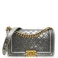Chanel Bicolor Le Boy Cracked Medium Bag
