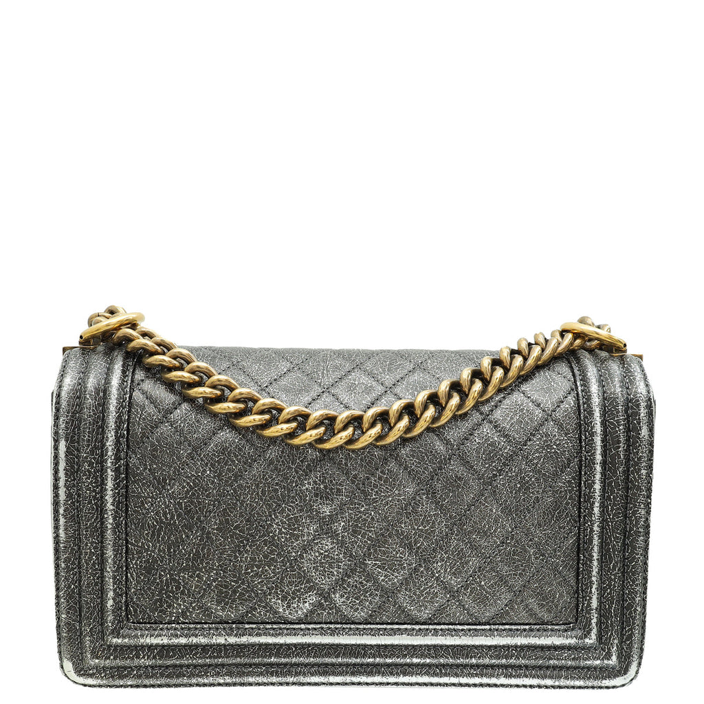 Chanel Bicolor Le Boy Cracked Medium Bag