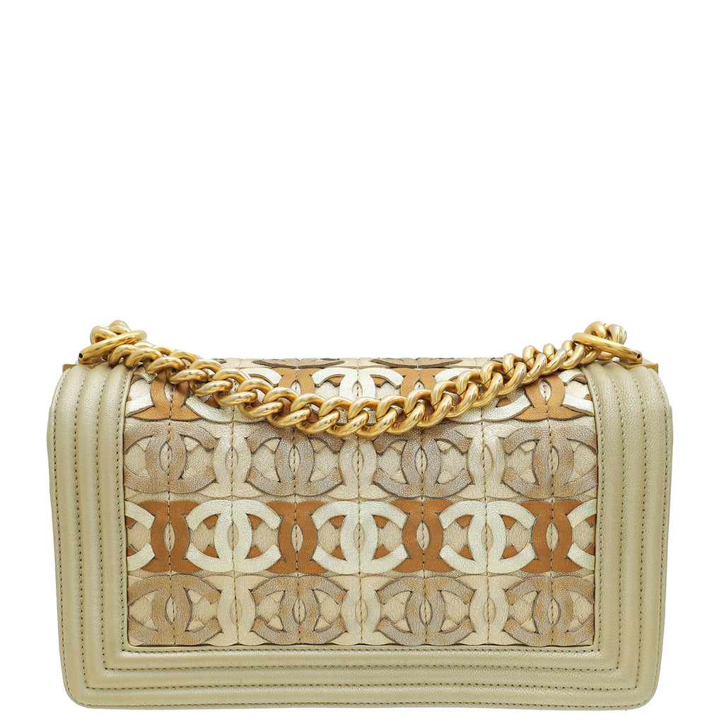 Chanel Bicolor Ltd. Ed. CC Embellished Boy Medium Bag