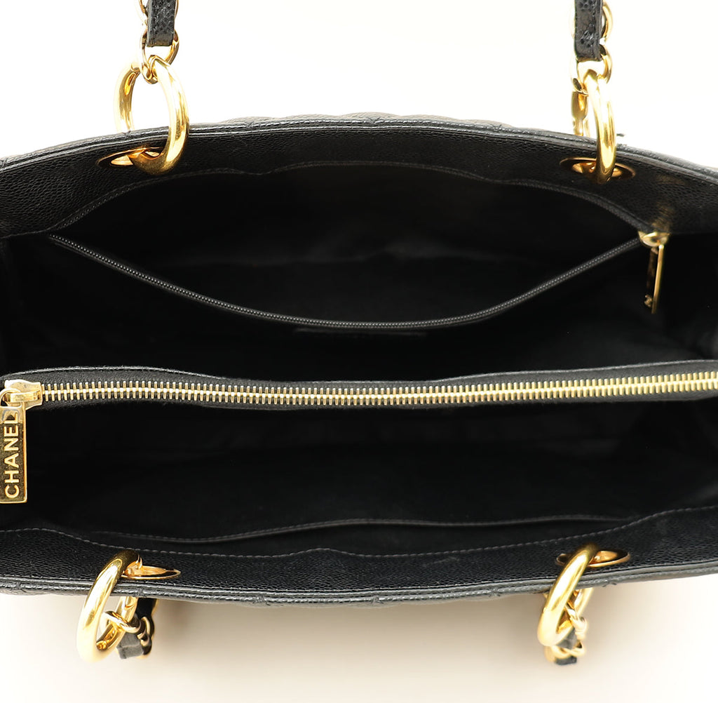 Chanel Black Grand Shopping Tote (GST) Medium Bag