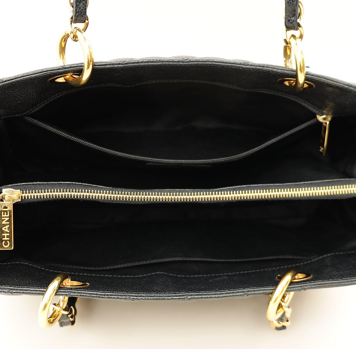 Chanel Black Grand Shopping Tote (GST) Medium Bag