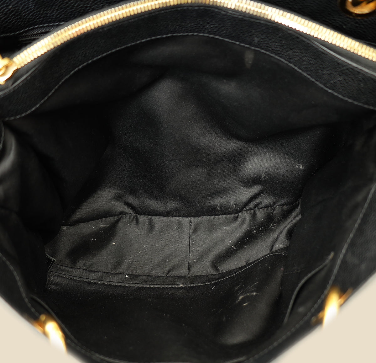 Chanel Black Grand Shopping Tote (GST) Medium Bag