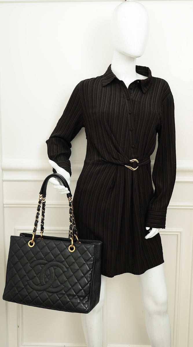 Chanel Black Grand Shopping Tote (GST) Medium Bag
