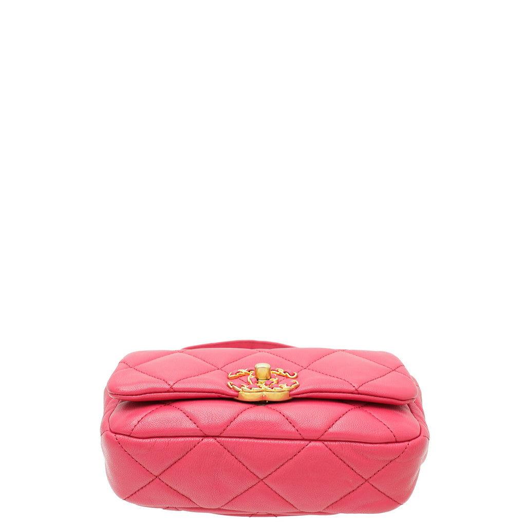Chanel Fuchsia Pink CC 19 Chain Waist Bag