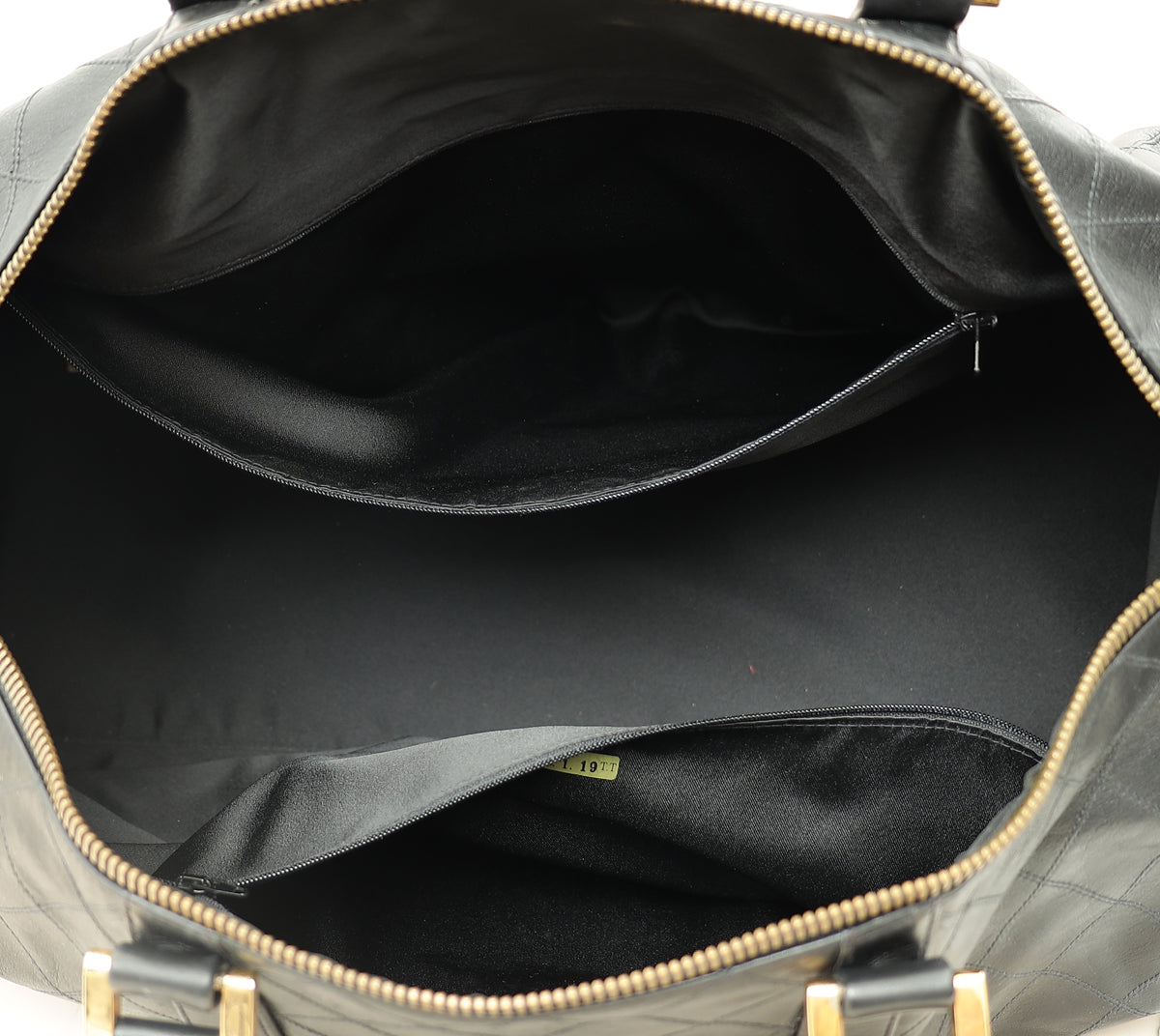 Chanel Black Vintage Stitched Duffle Bag