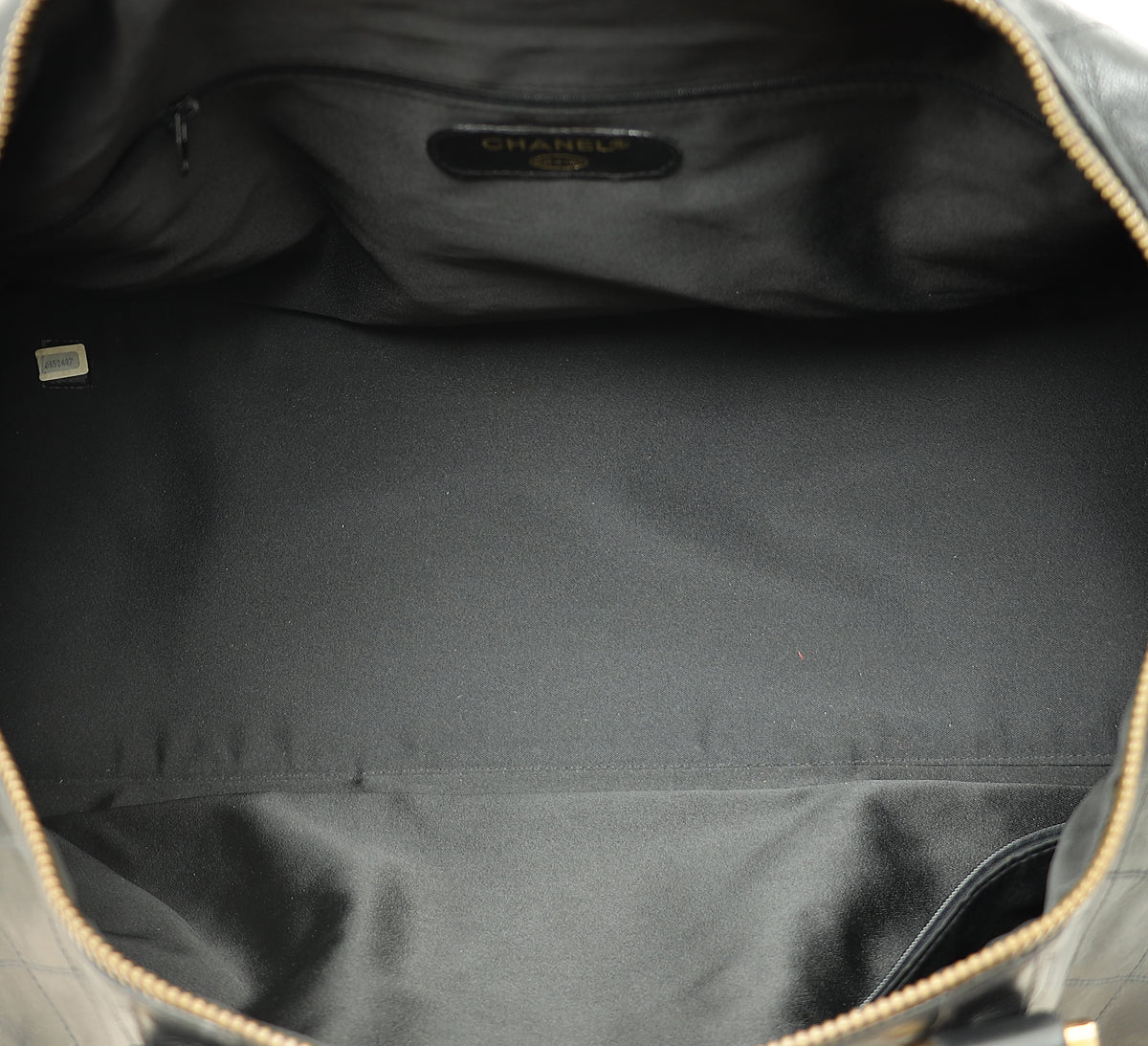Chanel Black Vintage Stitched Duffle Bag