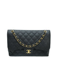 Chanel Black CC Classic Double Flap Jumbo Bag