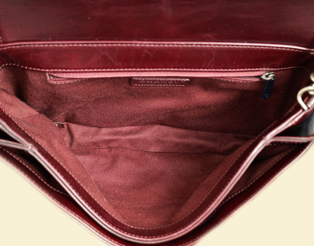 Chanel Burgundy Perfect Edge Flap Medium Bag