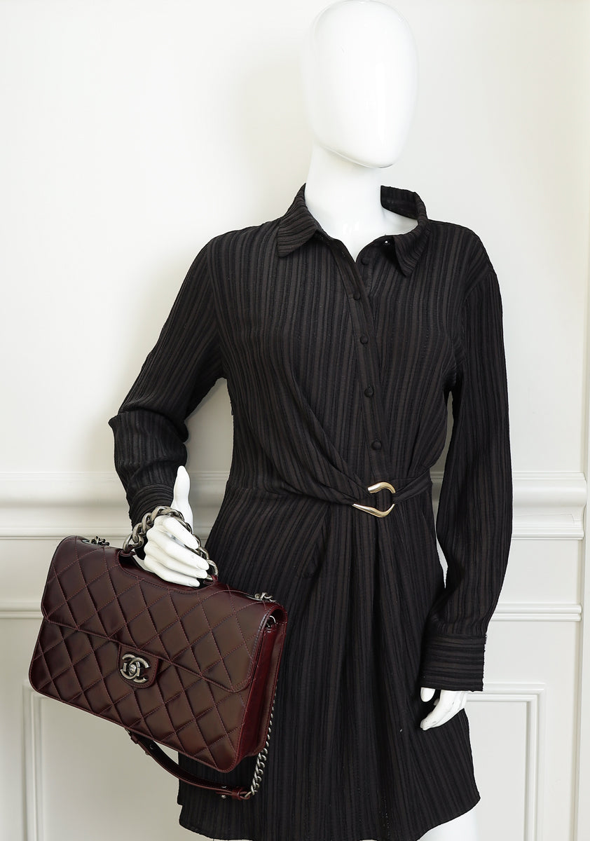 Chanel Burgundy Perfect Edge Flap Medium Bag