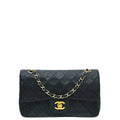 Chanel Black Vintage CC Classic Double Flap Small Bag