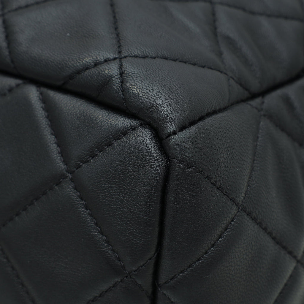 Chanel Black CC Chain Drawstring Bucket Bag