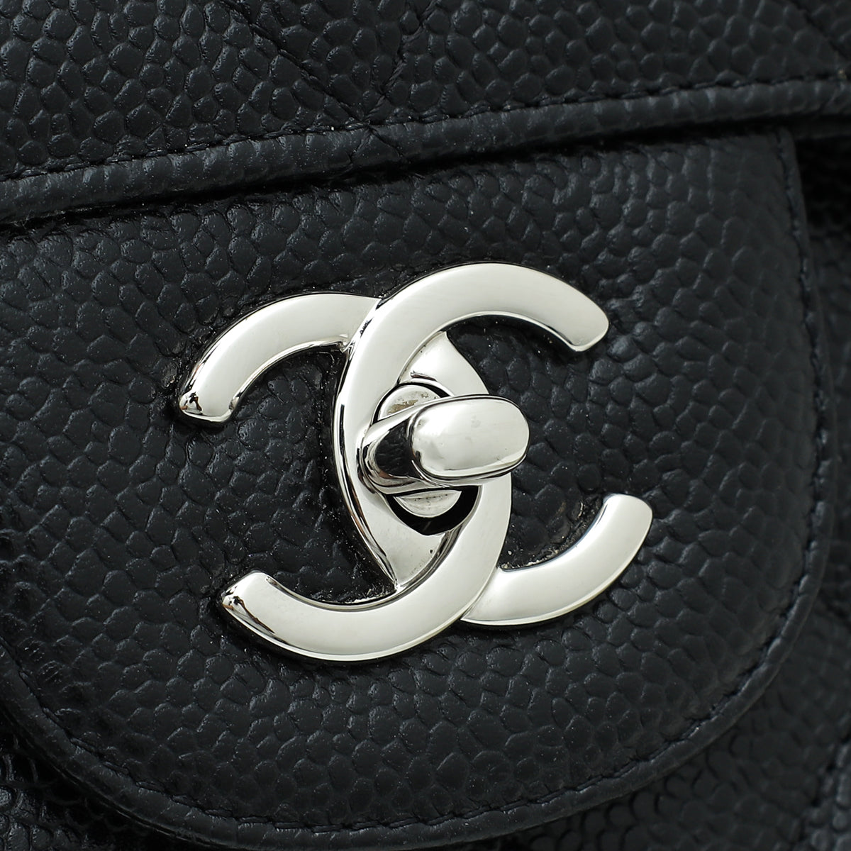 Chanel Black CC Classic Double Flap Jumbo Bag