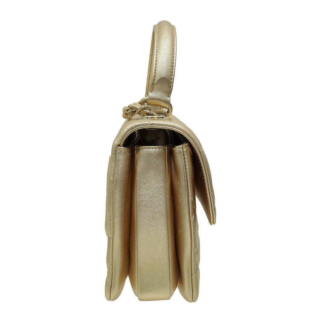 Chanel Metallic Gold CC Trendy Flap Bag