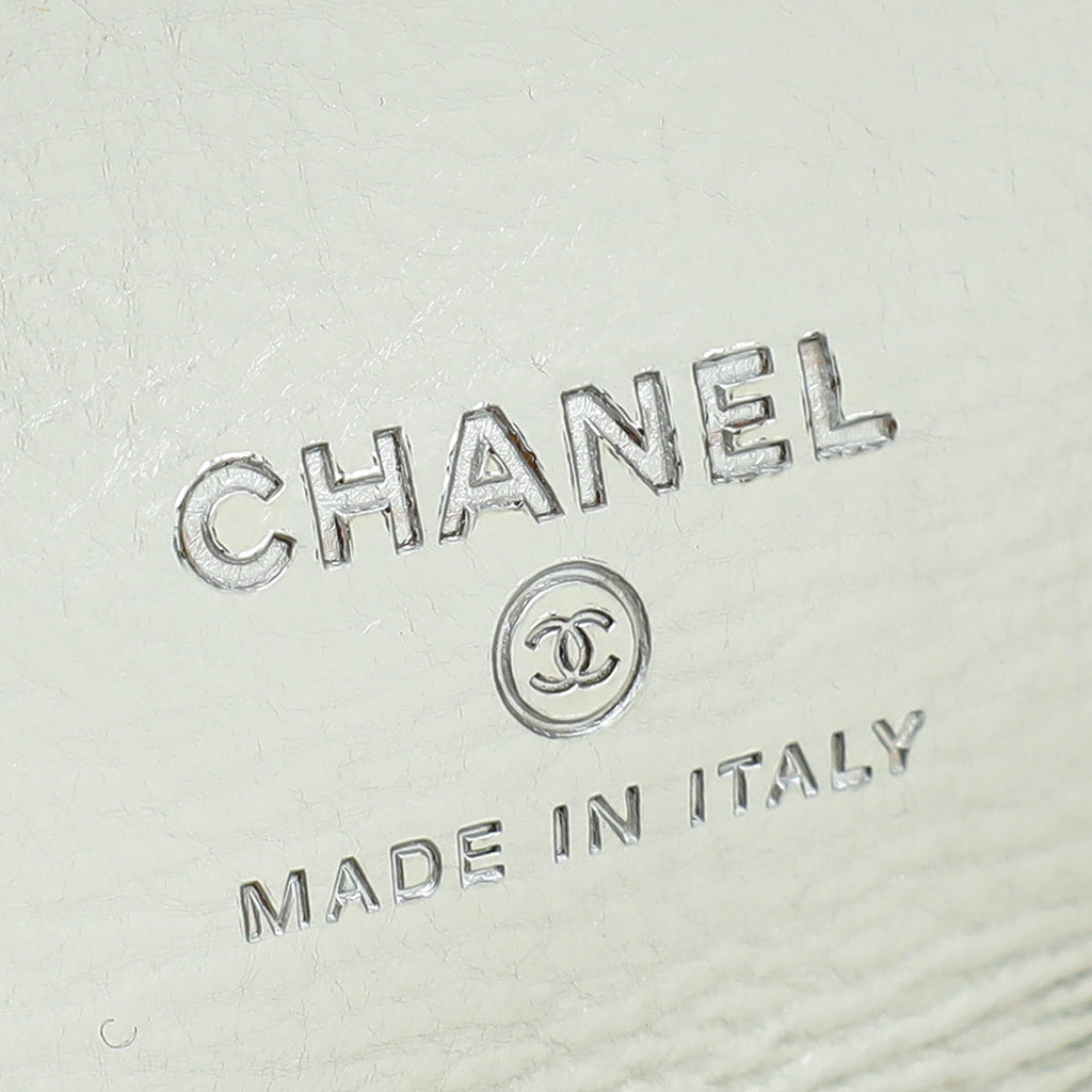Chanel Metallic Silver 31 Pouch Shiny Crumpled Small Clutch