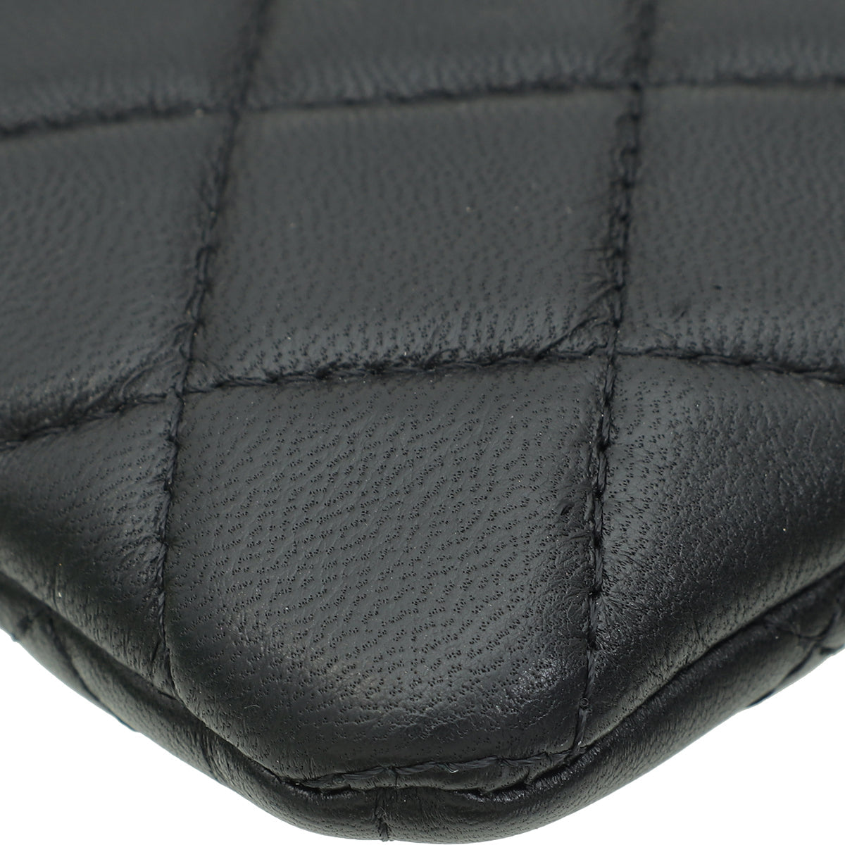 Chanel Black CC Phone Compact Holder With Chain
