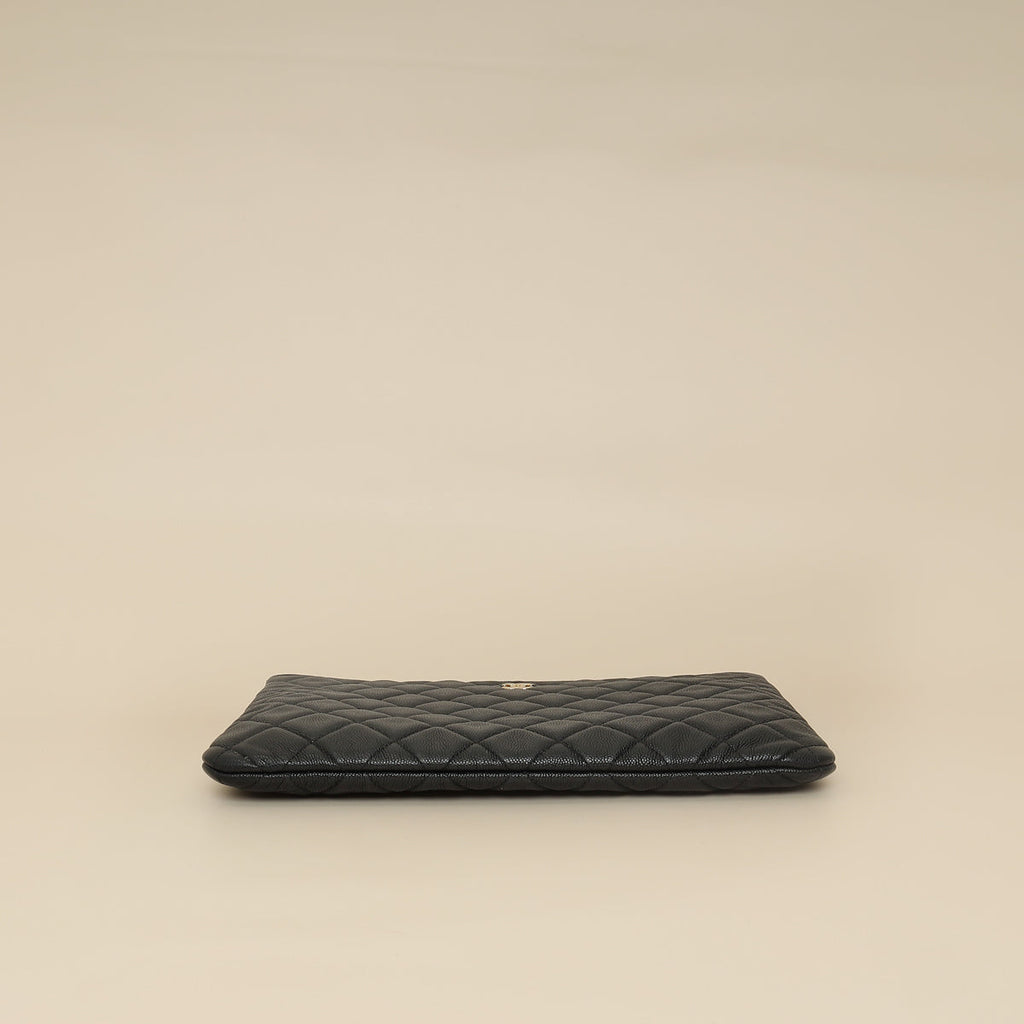 Chanel Black CC Classic Zip Pouch