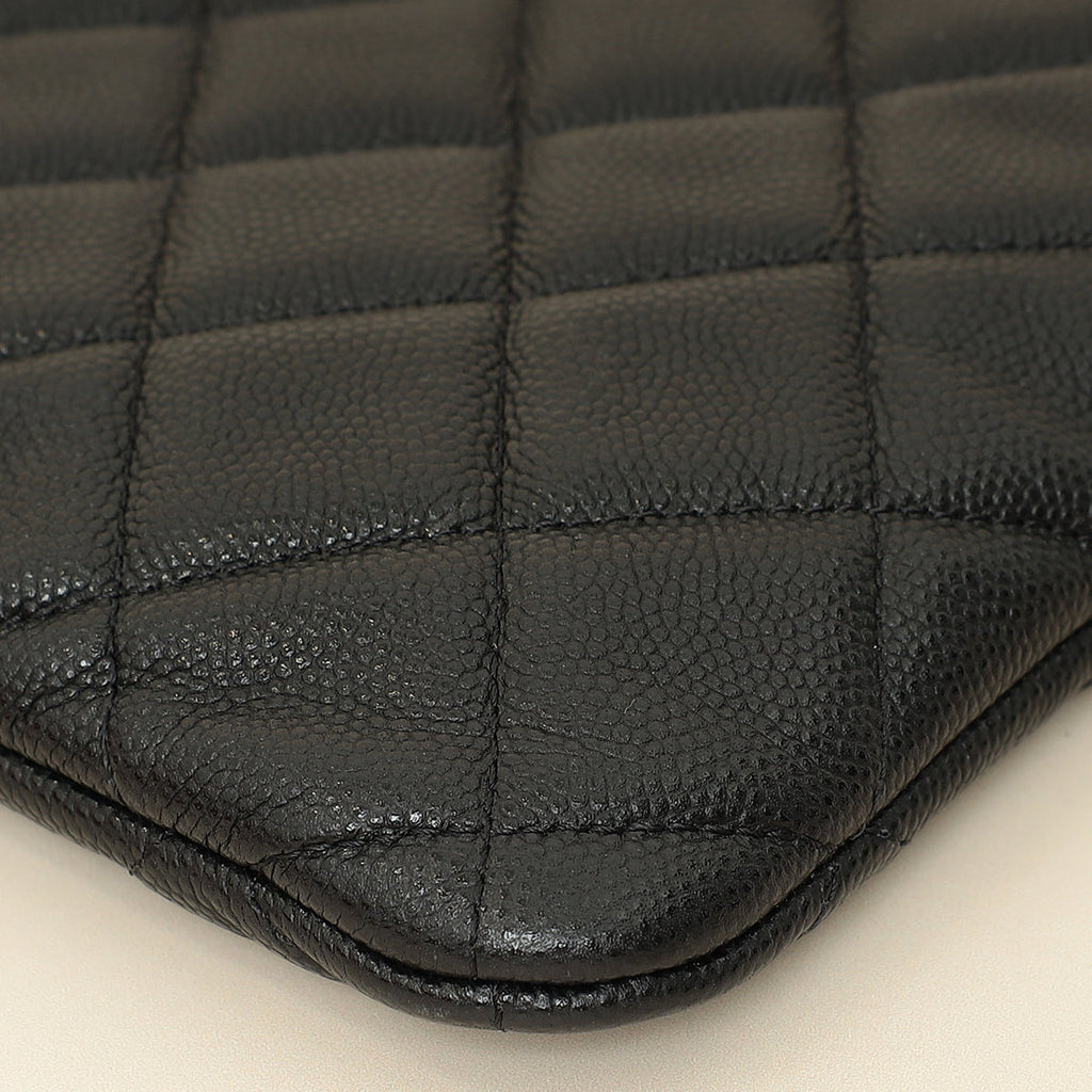 Chanel Black CC Classic Zip Pouch