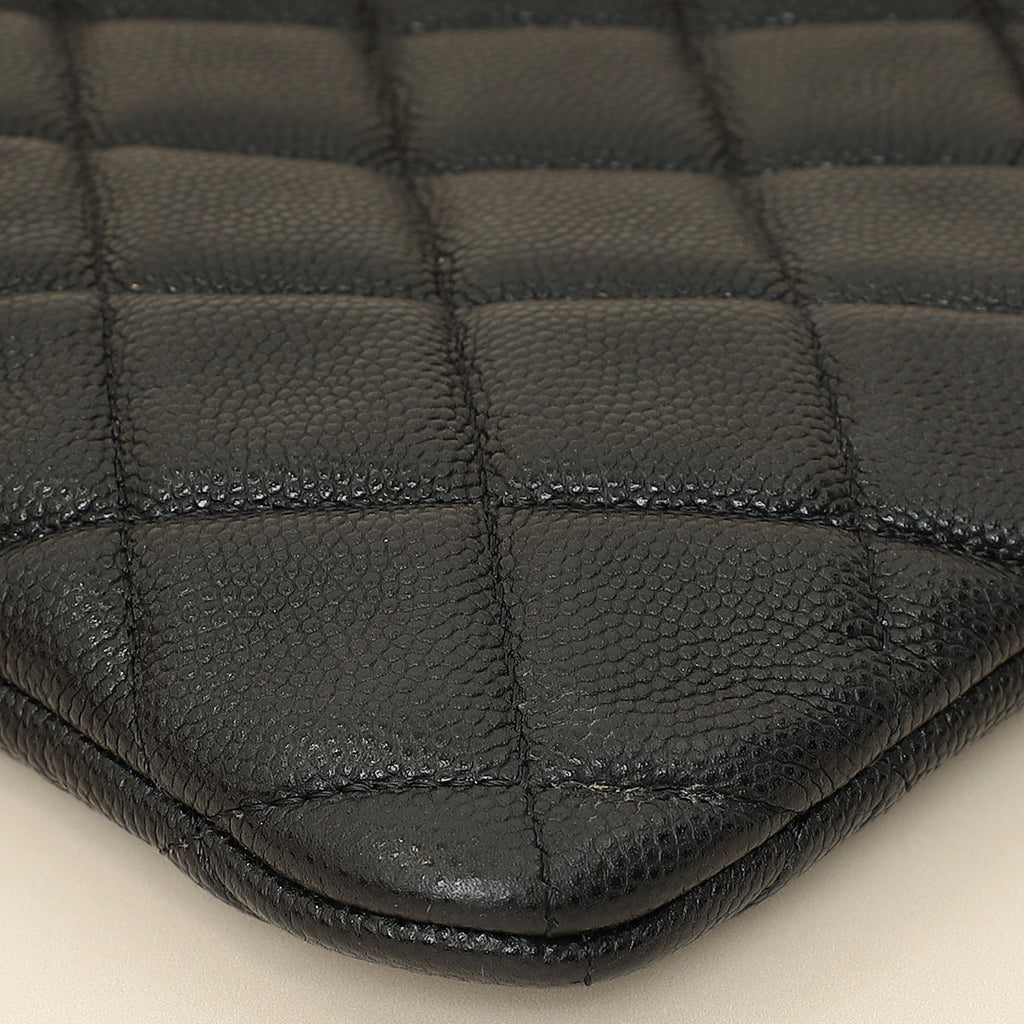 Chanel Black CC Classic Zip Pouch