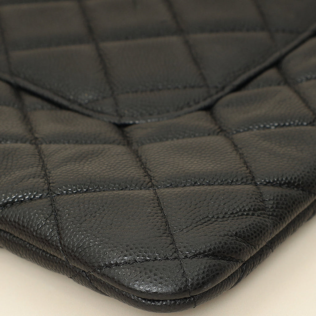 Chanel Black CC Classic Zip Pouch