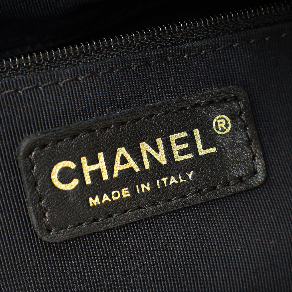 Chanel Black Zip Petite Shopping Tote (PST) Bag