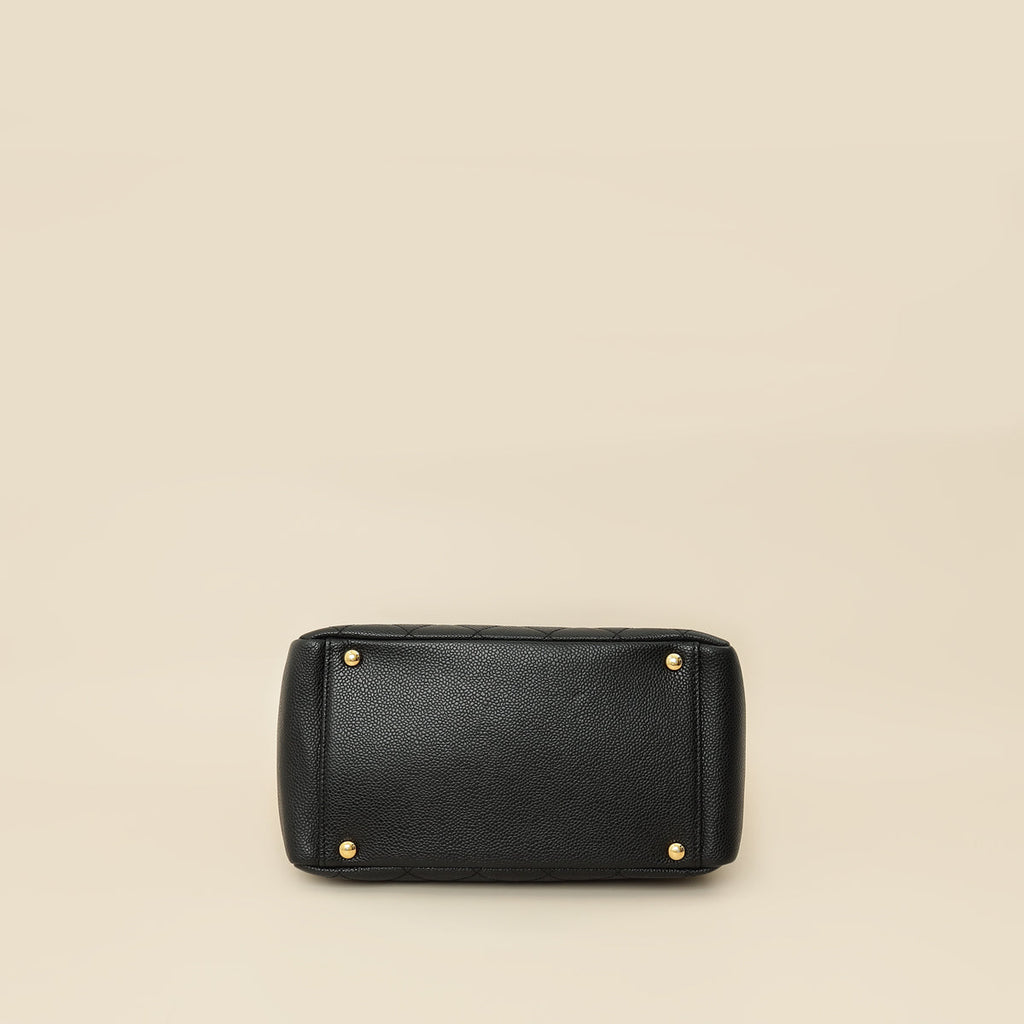 Chanel Black Zip Petite Shopping Tote (PST) Bag