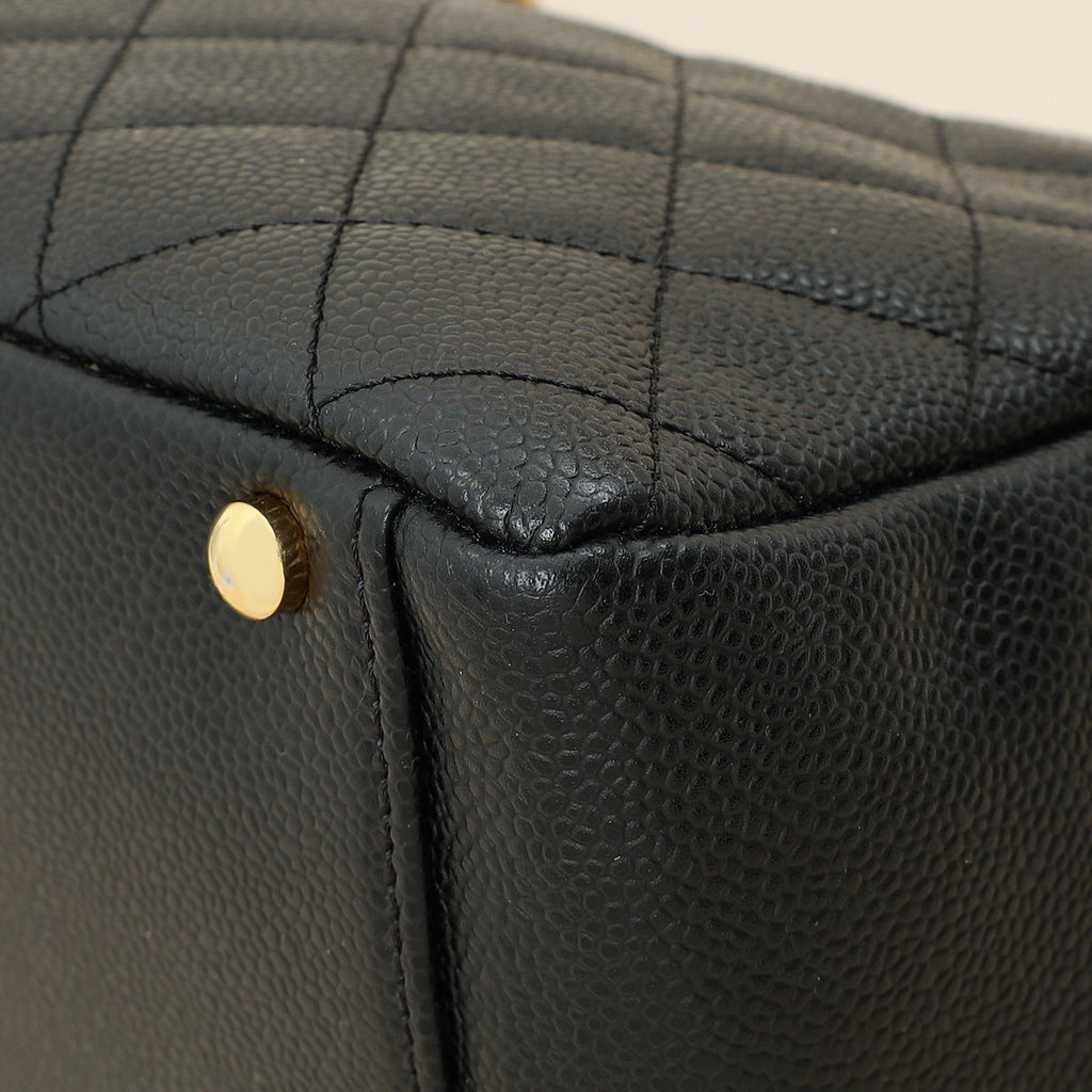 Chanel Black Zip Petite Shopping Tote (PST) Bag