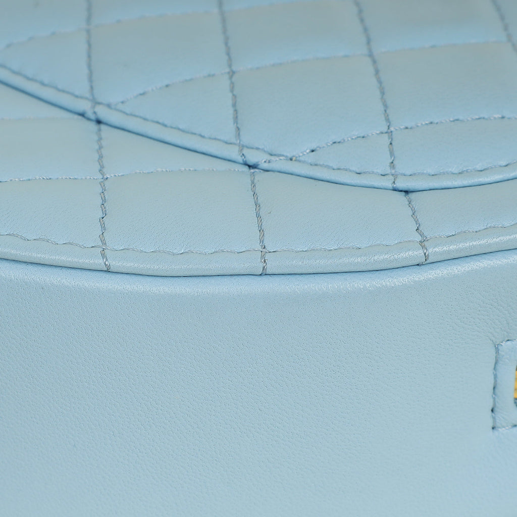 Chanel Baby Blue CC In Love Heart Bag
