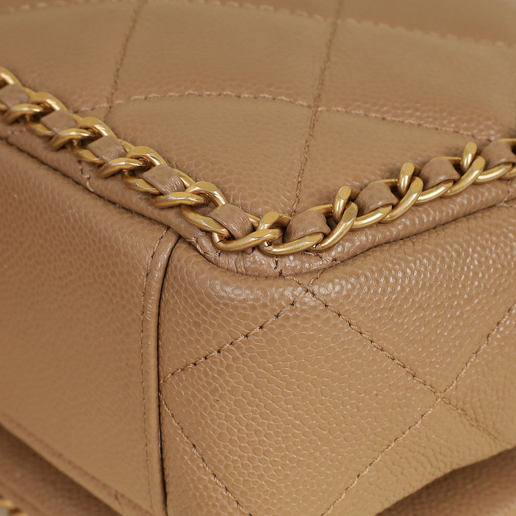 Chanel Beige CC Never Ending Chain Flap Bag