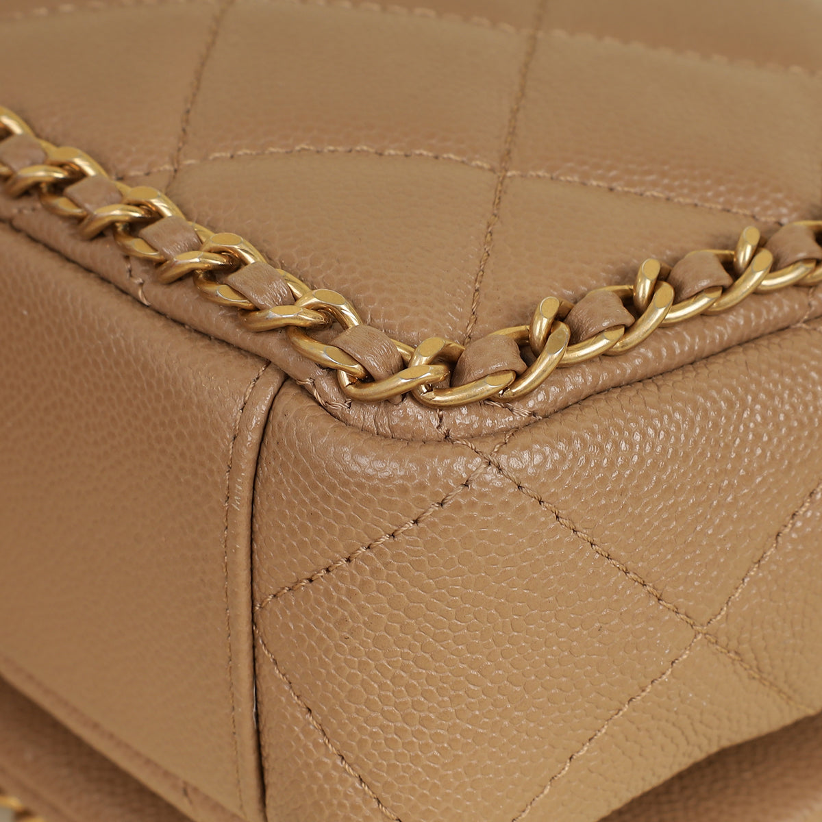 Chanel Beige CC Never Ending Chain Flap Bag