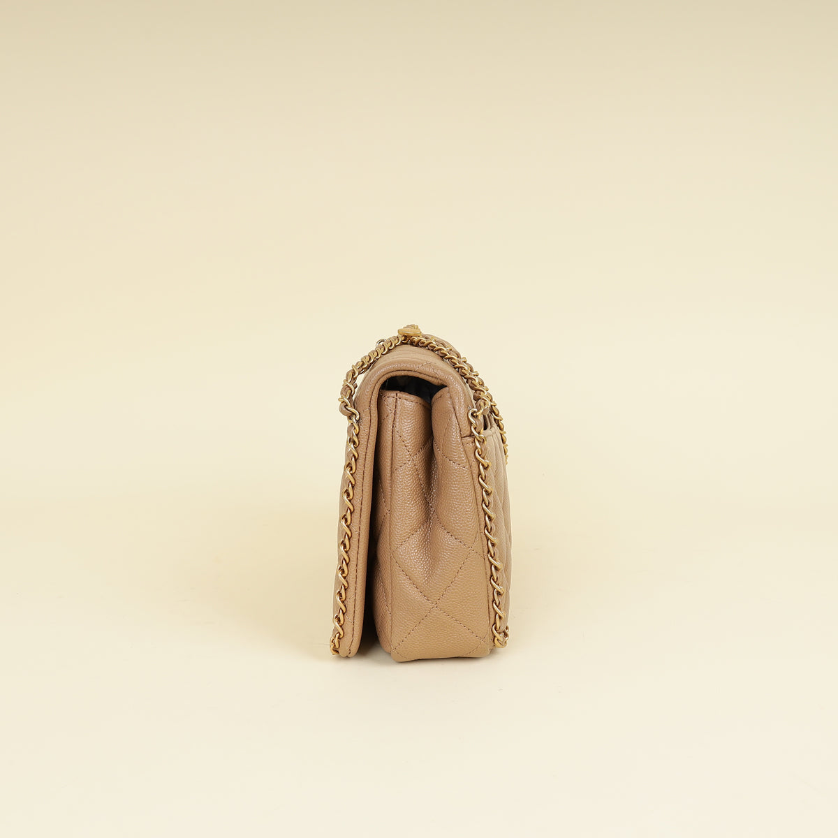 Chanel Beige CC Never Ending Chain Flap Bag