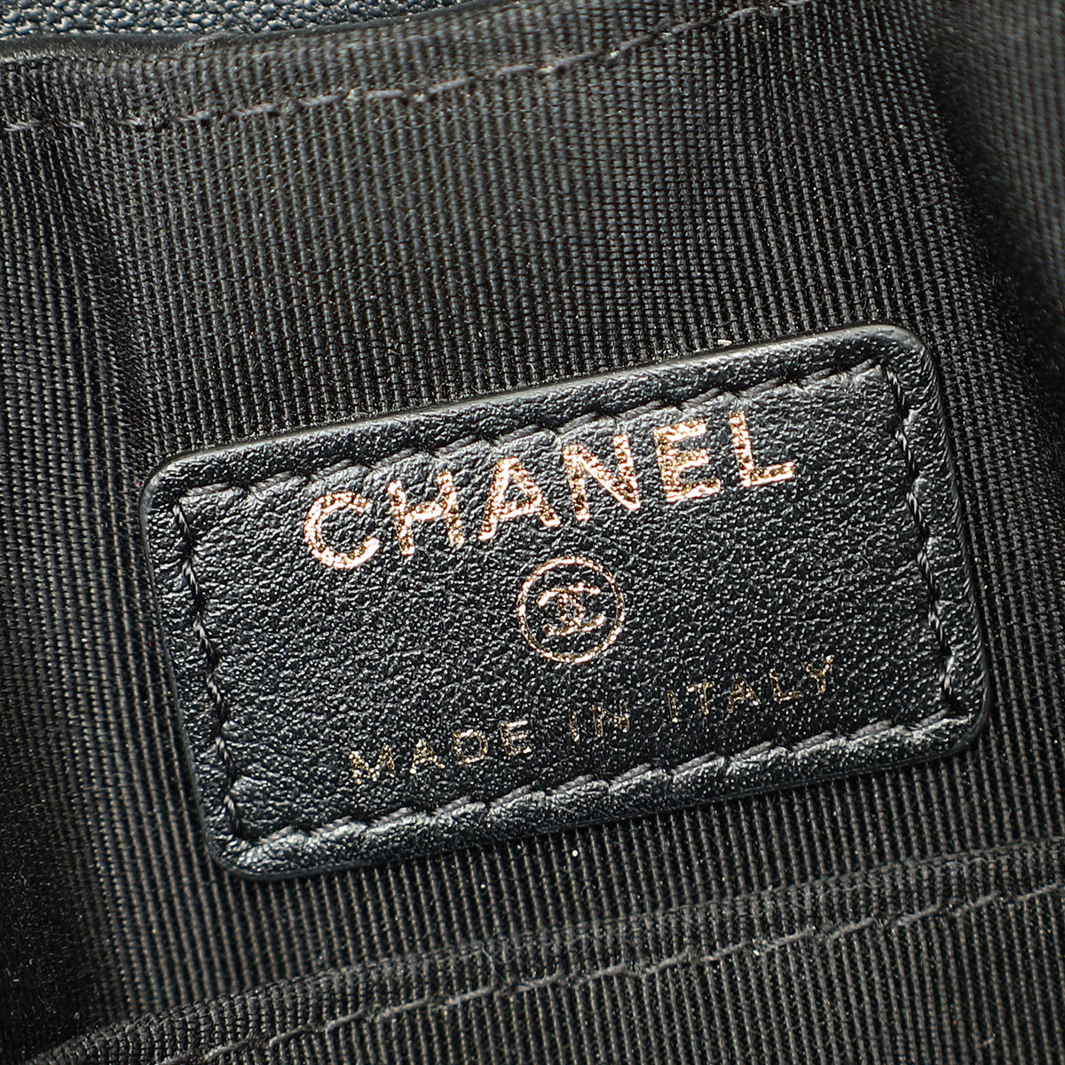 Chanel Black CC Button Chevron Flap Clutch