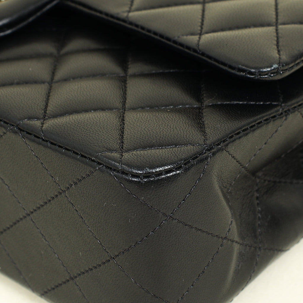 Chanel Black CC Classic 11.12 Double Flap Medium Bag