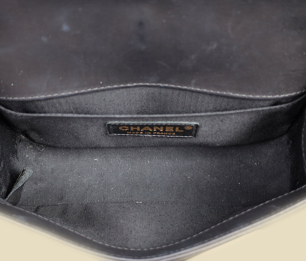 Chanel Black Le Boy Woven Small Bag
