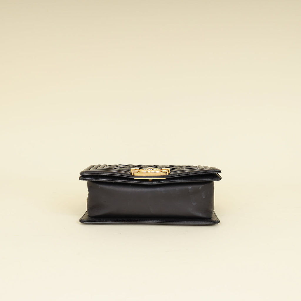 Chanel Black Le Boy Woven Small Bag