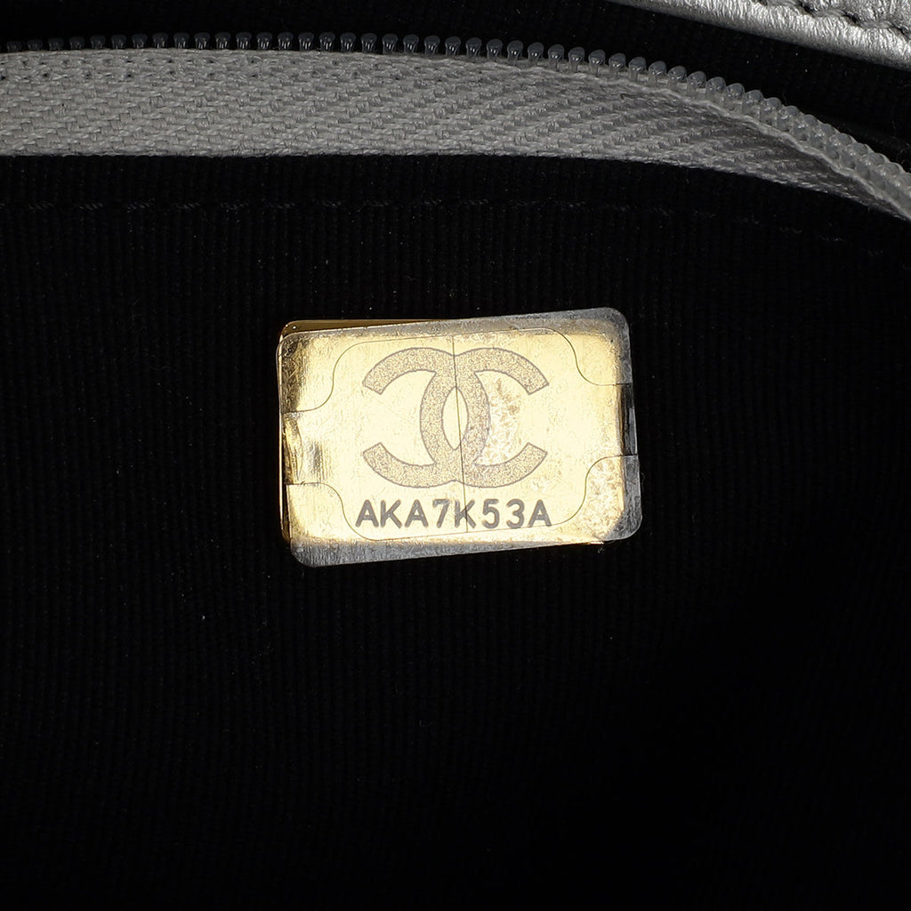 Chanel Silver CC Top Handle Wallet On Chain