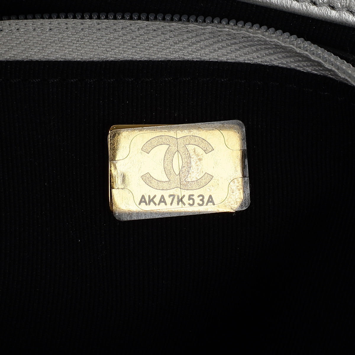 Chanel Silver CC Top Handle Wallet On Chain