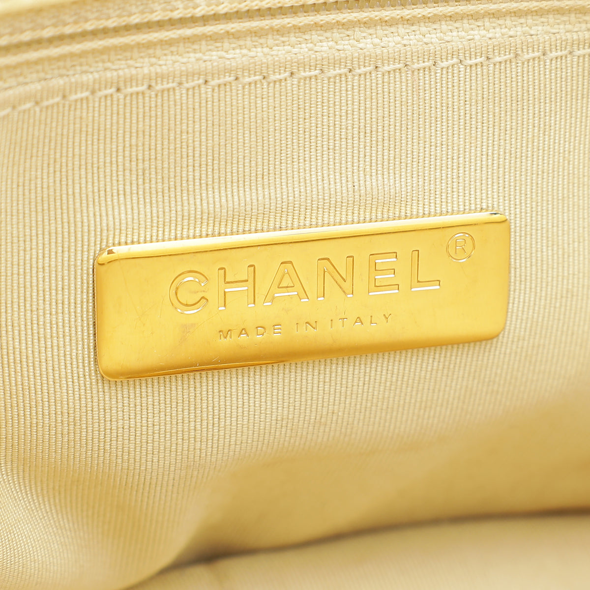 Chanel Light Yellow CC 19 Sequins Small Flap Bag