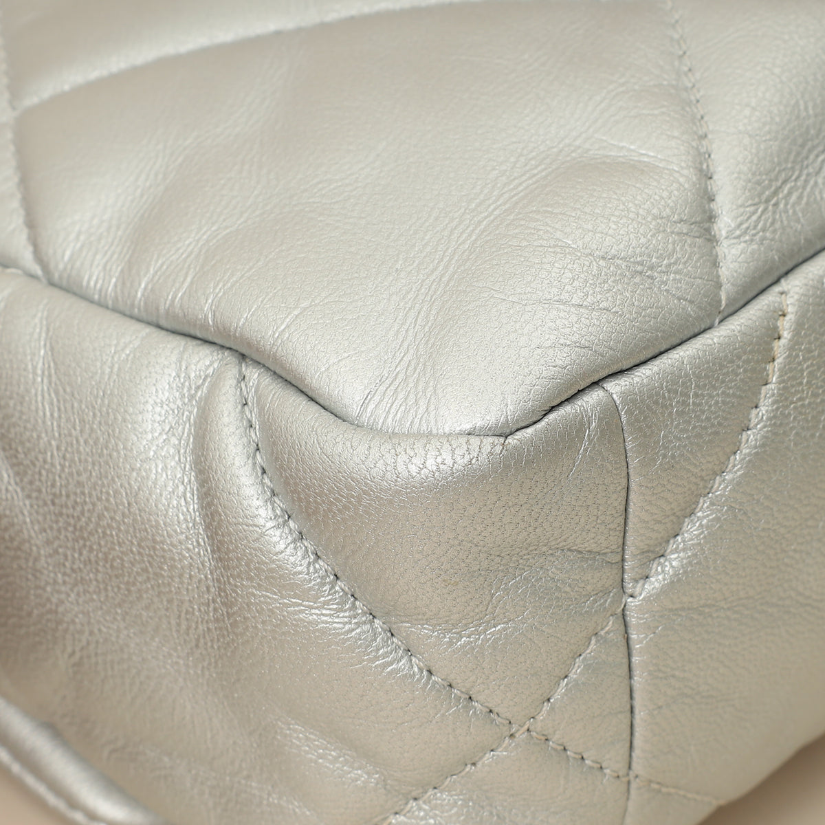 Chanel Metallic Silver 19 Flap Small Shoulder Bag