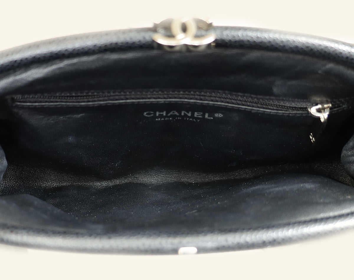 Chanel Black CC Timeless Clutch