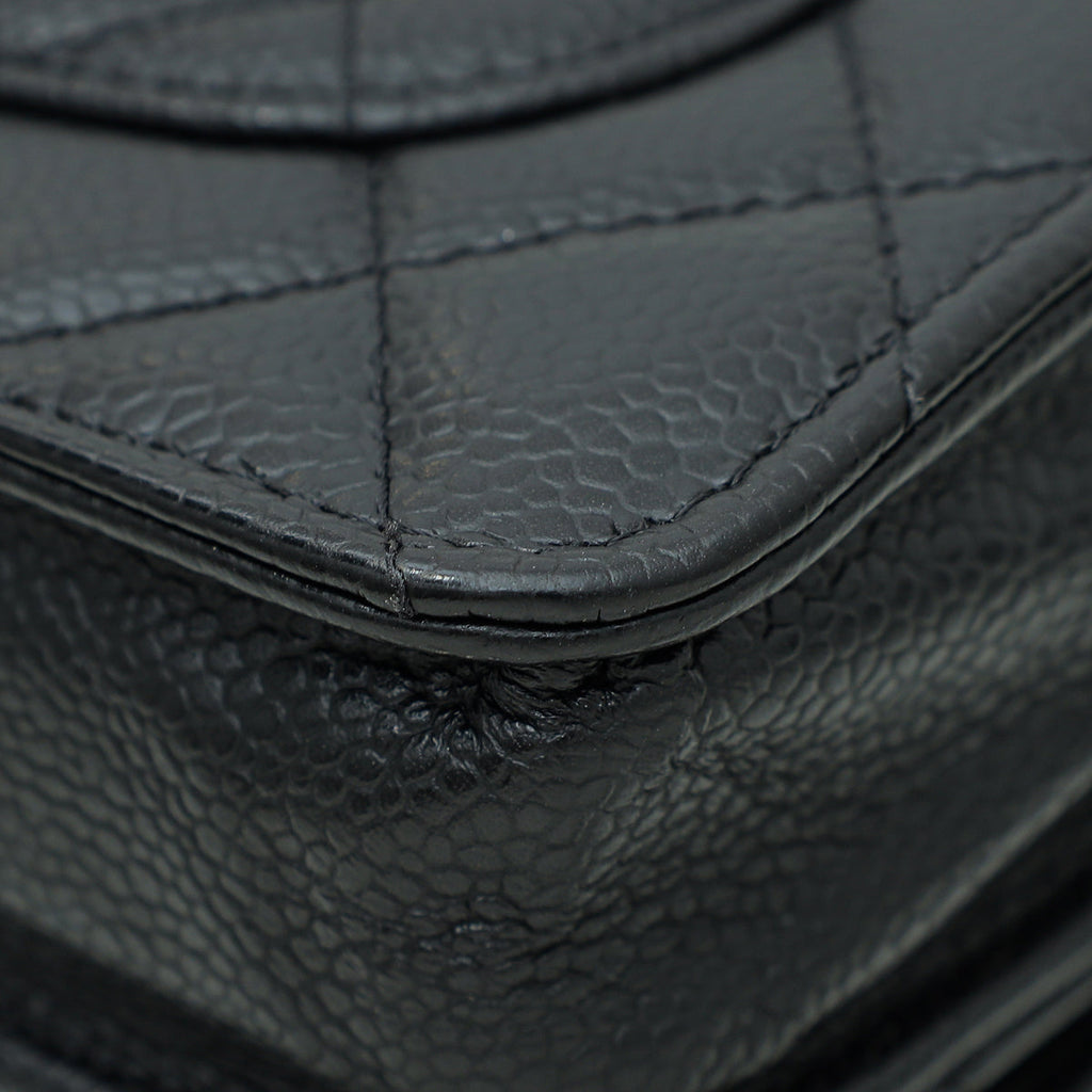 Chanel Black CC Classic Wallet On Chain