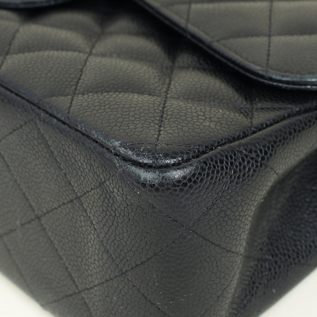 Chanel Black CC Classic Jumbo Double Flap Bag