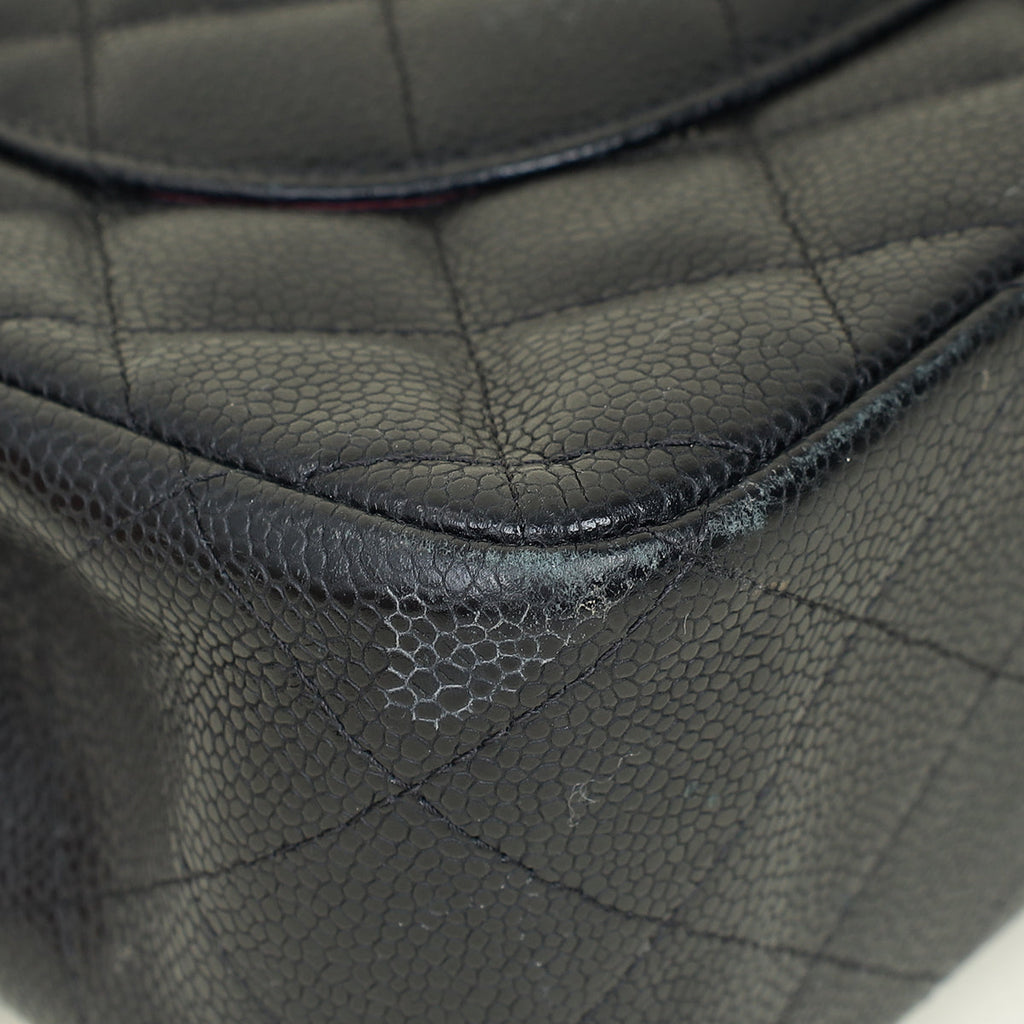 Chanel Black CC Classic Jumbo Double Flap Bag