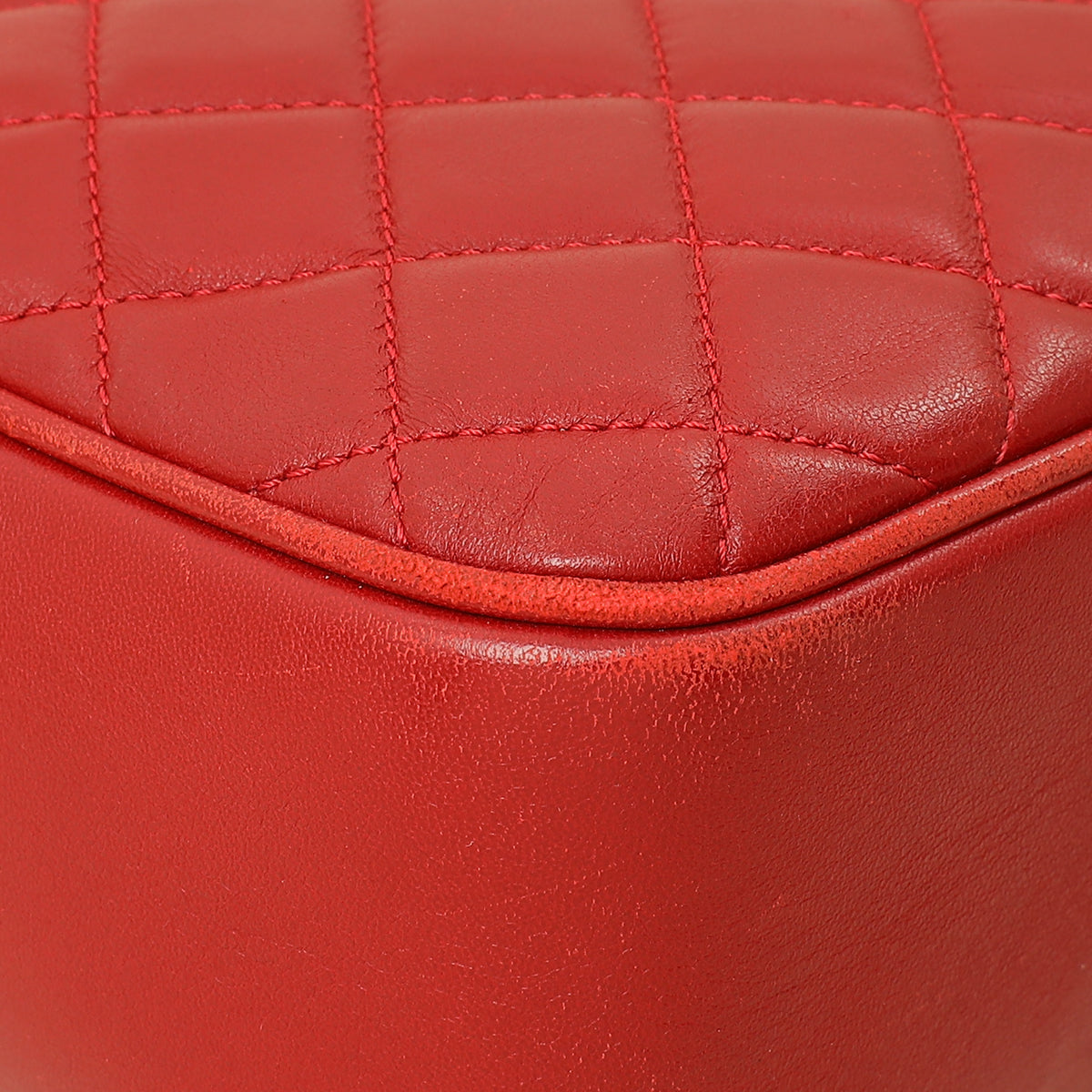 Chanel Red CC Quilted Camera Shoulder Bag