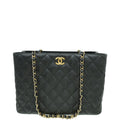 Chanel Black CC Coco First Shopping Tote Large Bag