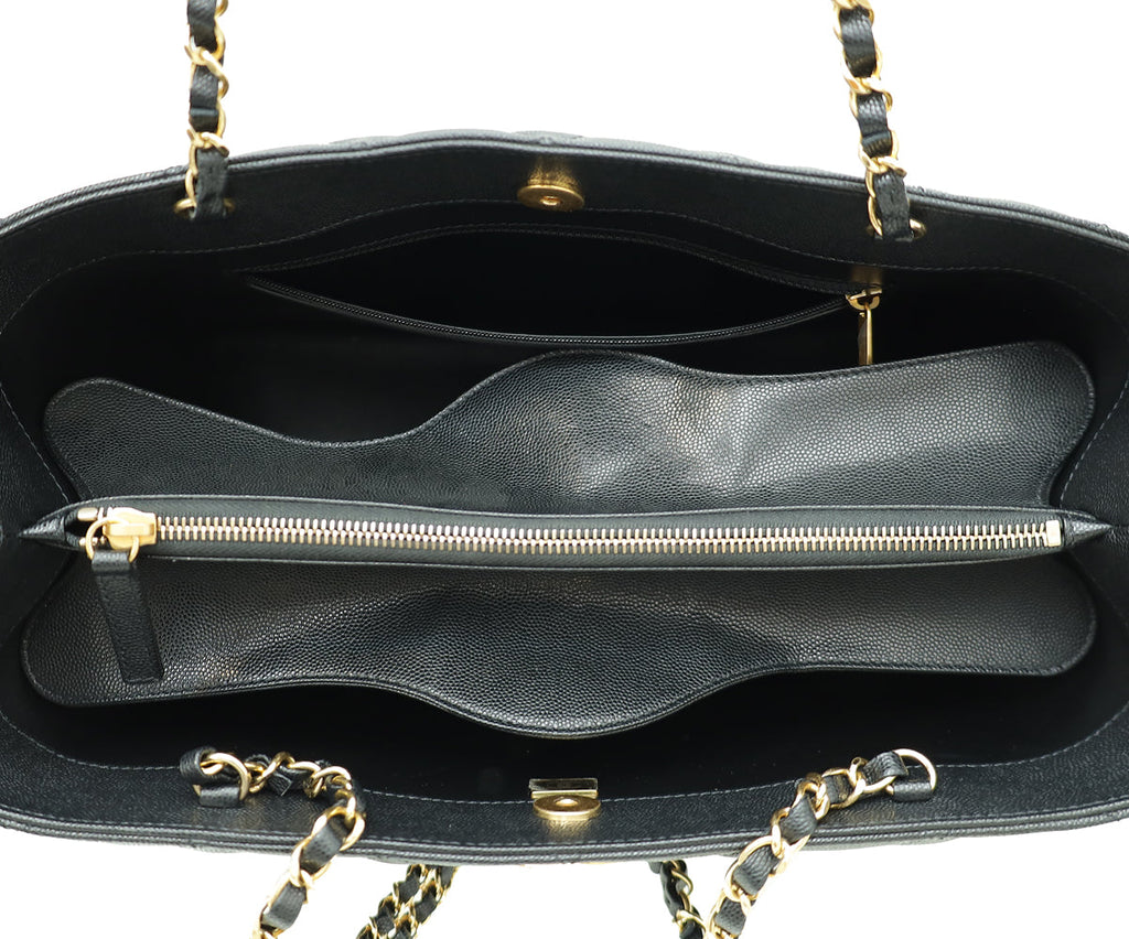 Chanel Black CC Coco First Shopping Tote Large Bag